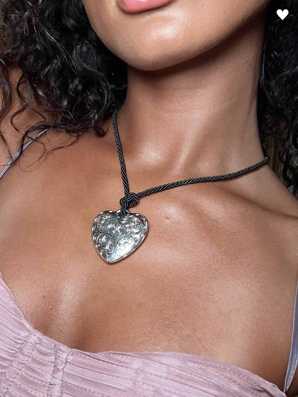Princess Polly Choose Me Necklace - Silver Heart Pendant